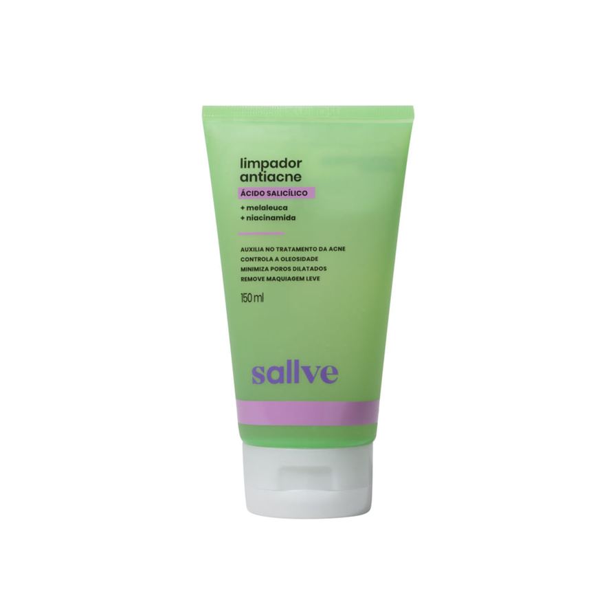Sallve Gel de Limpeza Facial Antiacne com Ácido Salicílico 150ml
