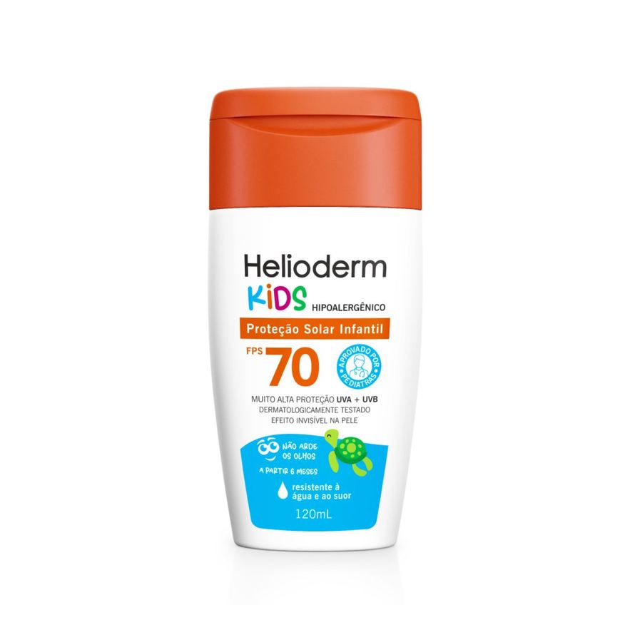 Helioderm Protetor Solar Suncare Kids FPS70 Resistente à Água 120ml