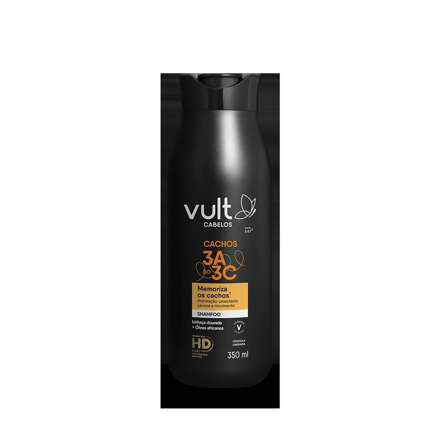 Vult Cabelo Shampoo Capilar Vult Cachos 3A a 3C Memória dos Cachos 350ml