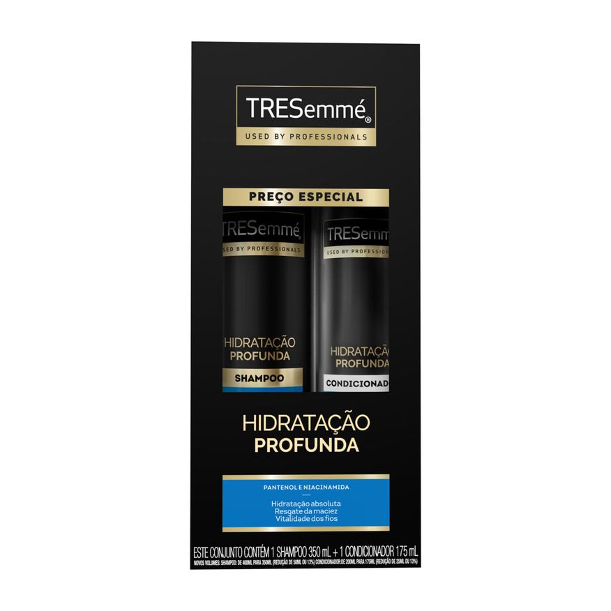 Tresemme Kit Shampoo TRESemmé Hidratação Profunda 350ml 1 Unidade + Condicionador TRESemmé Hidratação Profunda 175ml 1 Unidade