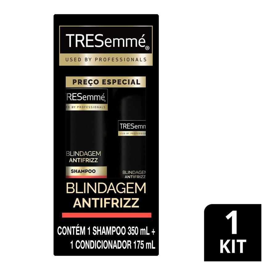 Tresemme Kit Shampoo TRESemmé Blindagem Antifrizz 350ml 1 Unidade + Condicionador TRESemmé Blindagem Antifrizz 175ml 1 Unidade