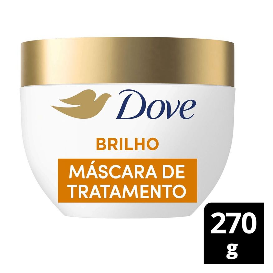 Dove Máscara de Tratamento Brilho + Óleo Micelar 10 em 1 270g
