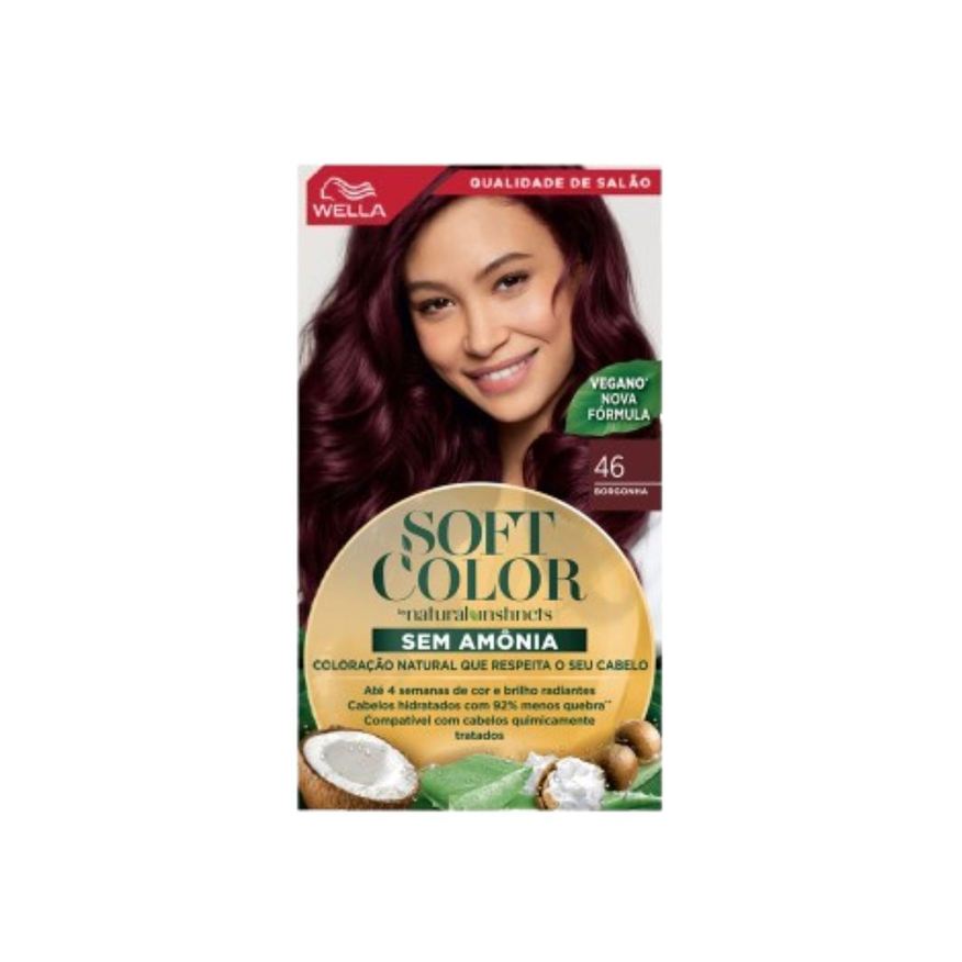 Soft Color Tintura Wella 46 Borgonha Com 1 Unidade
