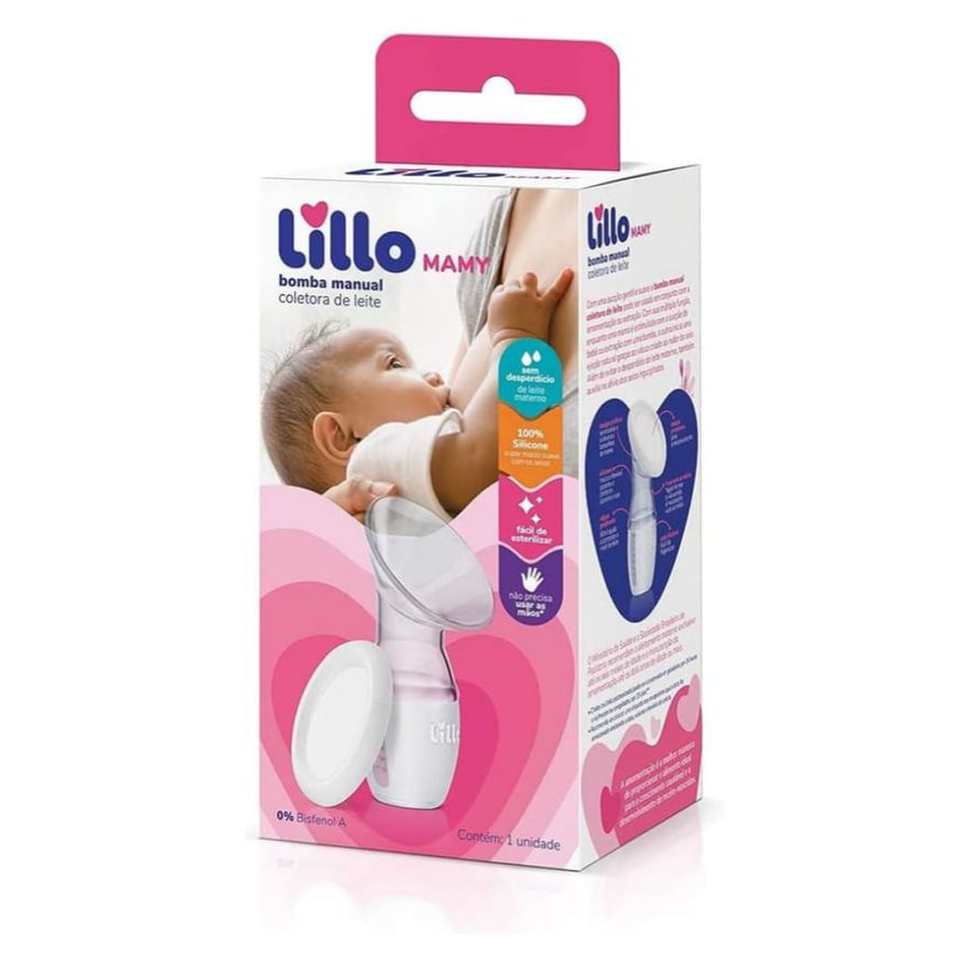 Lillo Bomba de Tirar Leite Mamy Manual Tampa Protetora Silicone 90ml 1 Unidades