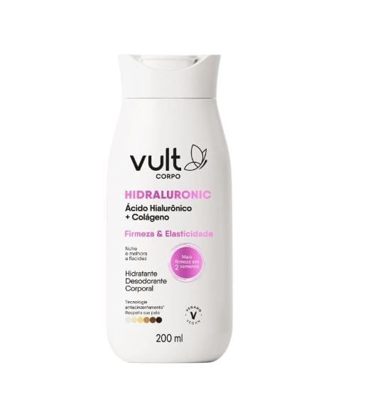 Vult Loção Corporal Hidraluronic Hidratante Desodorante Firmeza e Elasticidade 200ml