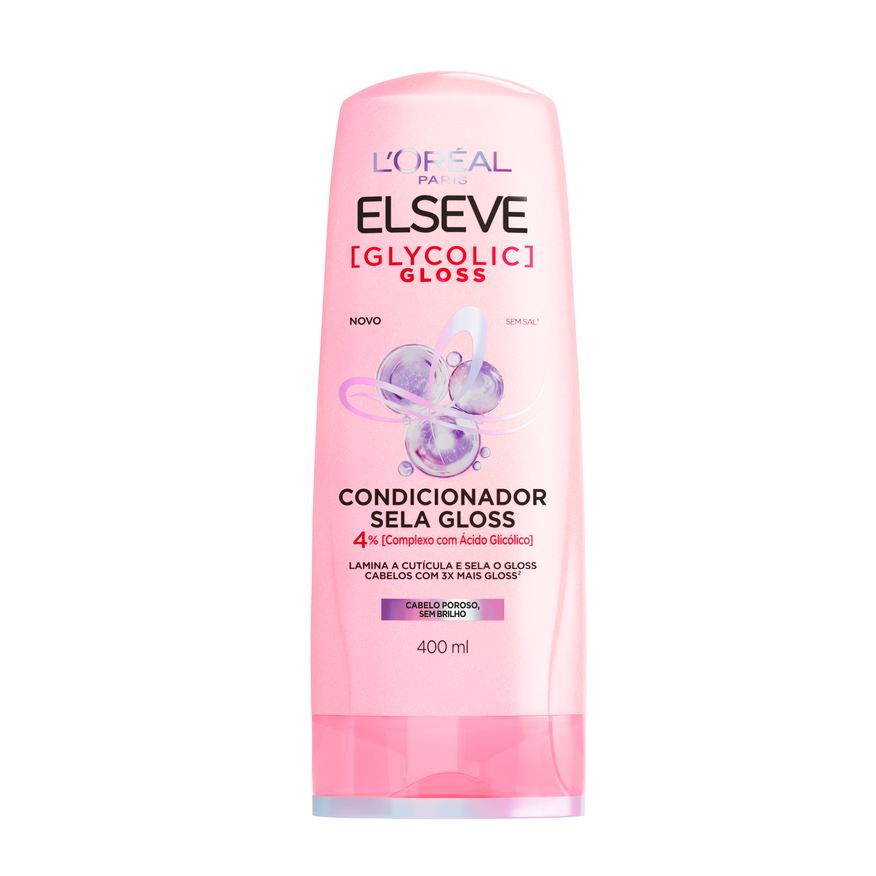 Elseve Condicionador Glycolic Gloss Sela Gloss 400ml