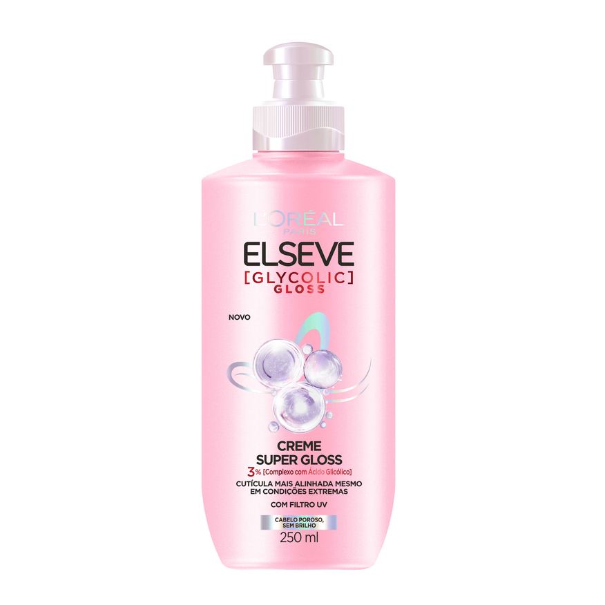 Elseve Creme de Pentear Glycolic Gloss Super Gloss Filtro UV 250ml