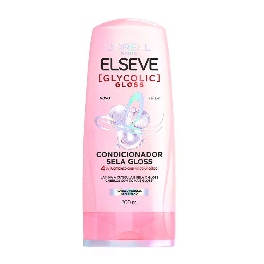Elseve Condicionador Glycolic Gloss Sela Gloss 200ml