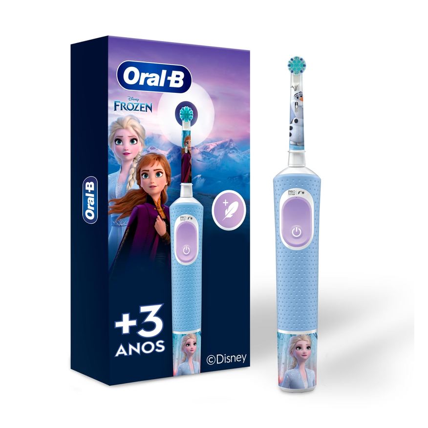 Oral B Escova Dental Elétrica Infantil Oral-B Pro Kids Frozen Cerdas Extra Suaves +3 anos Bivolt 1 Unidade