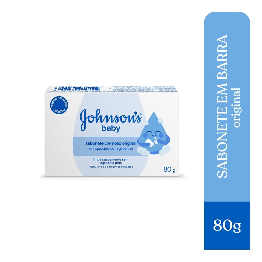Johnsons Baby Sabonete em Barra Infantil Johnson's Baby Original 80g