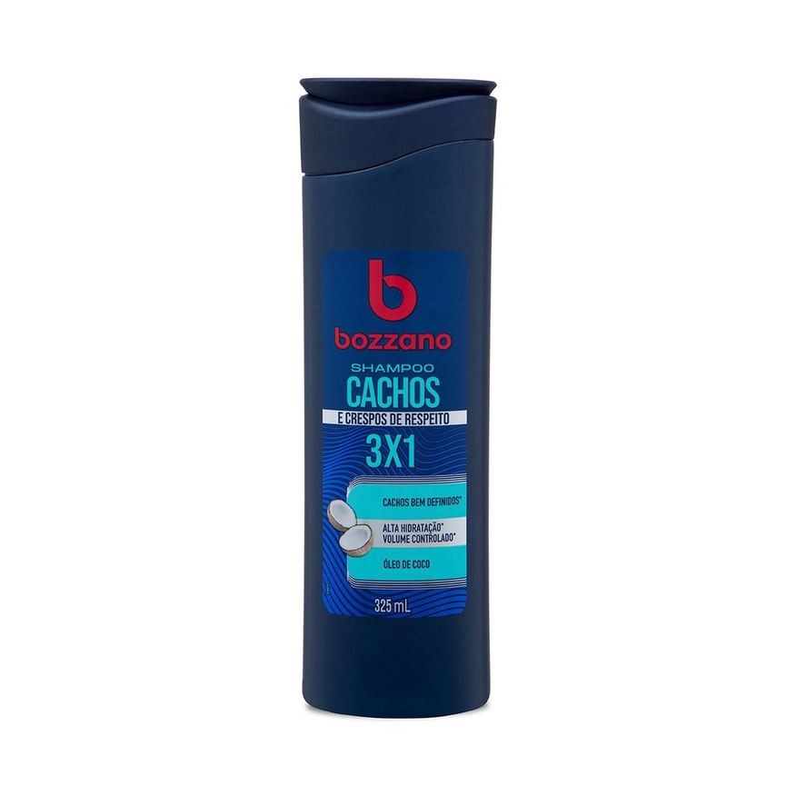Bozzano Shampoo Cachos 3 x 1 Óleo de Coco 325ml