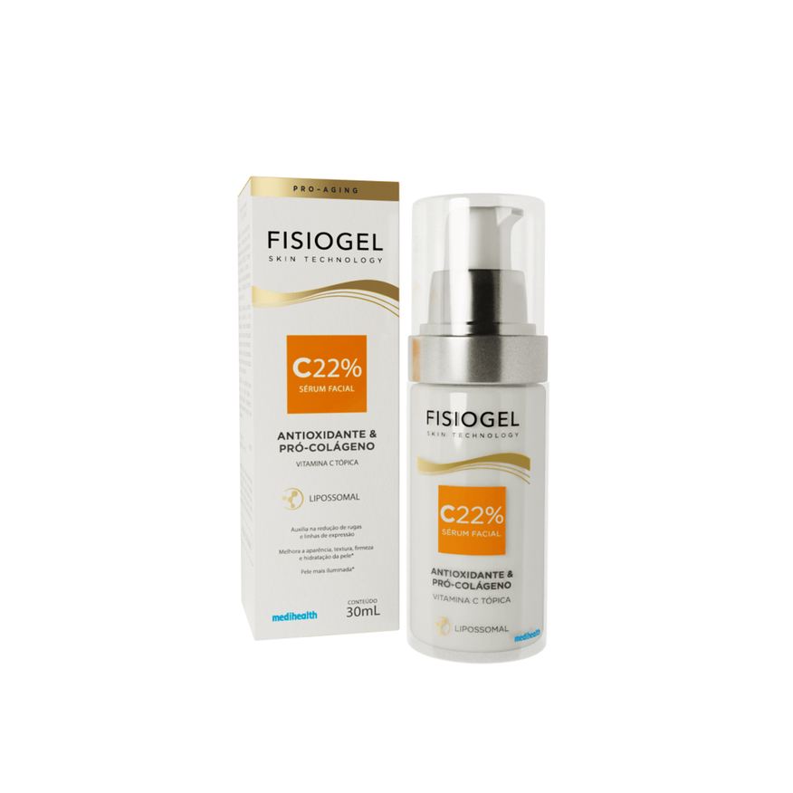 Fisiogel Sérum Facial Vitamina C 22% Antioxidante 30ml