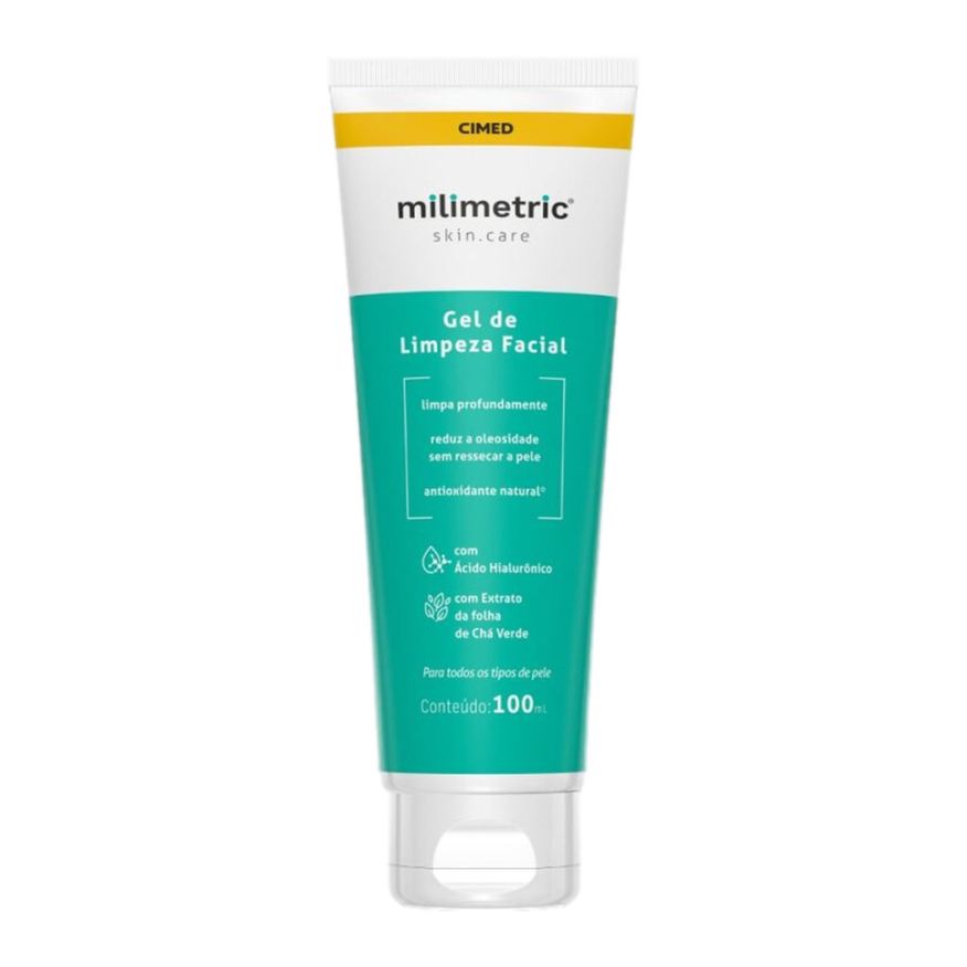 Cimed Gel de Limpeza Facial Milimetric com Ácido Hialurônico e Extrato de Chá Verde 100ml