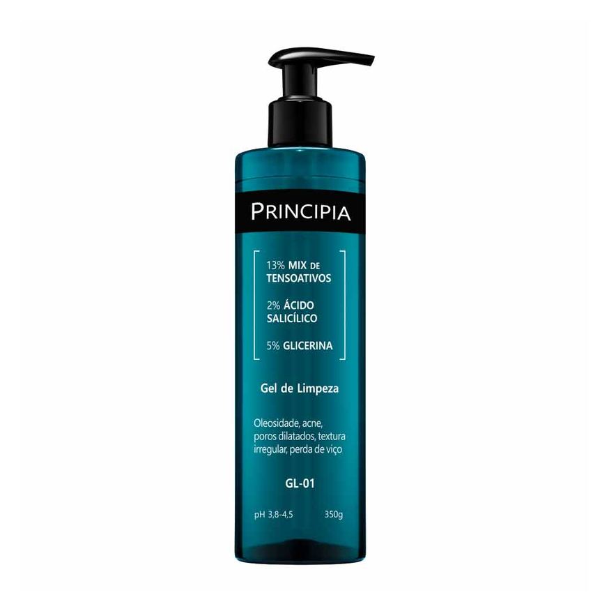 Principia Gel de Limpeza Facial GL-01 com Ácido Salicílico 2% e Glicerina 5% 350ml