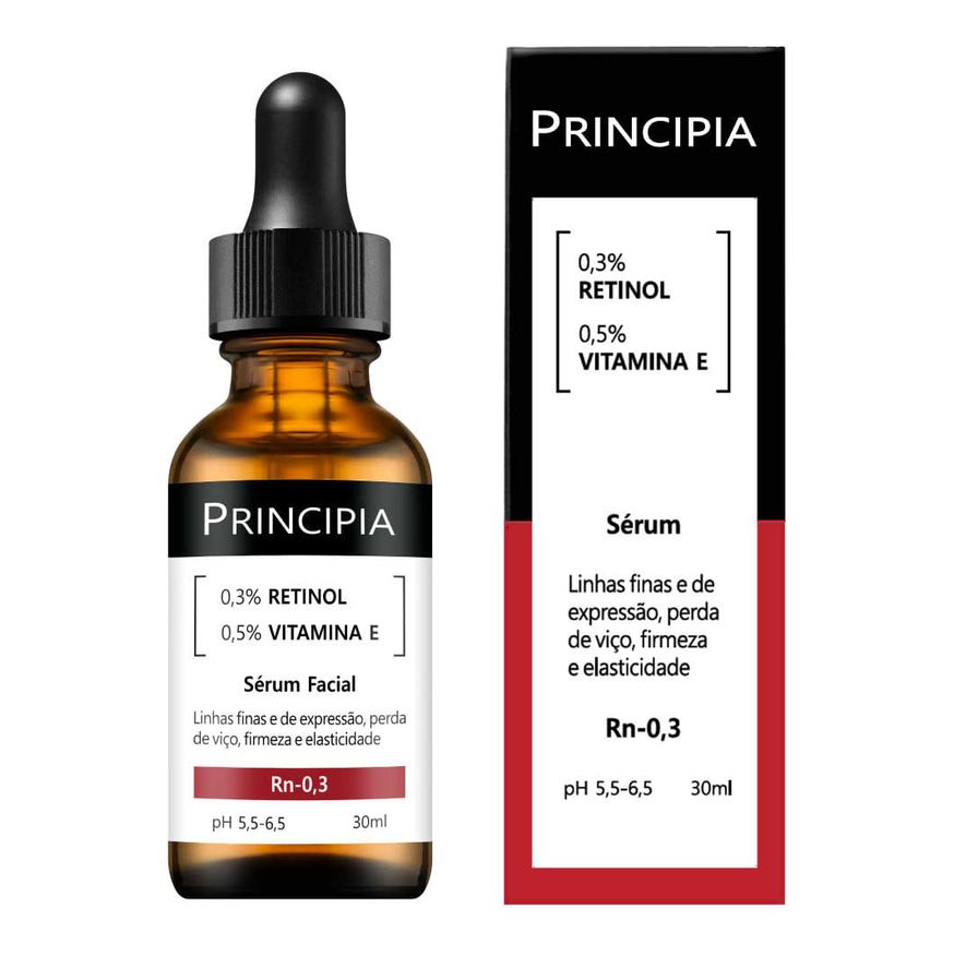 Principia Sérum com 0,3% Retinol e 0,5% Vitamina E 30ml