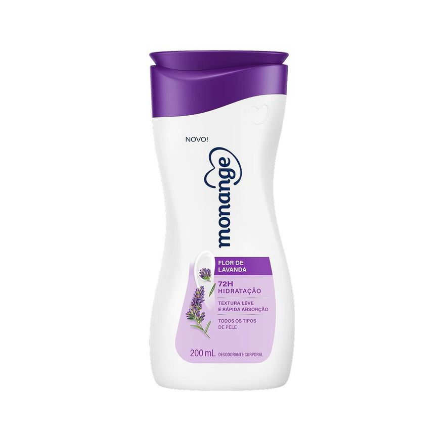 Monange Loção Corporal Hidratação Essencial Hidratante Desodorante Flor de Lavanda 200ml