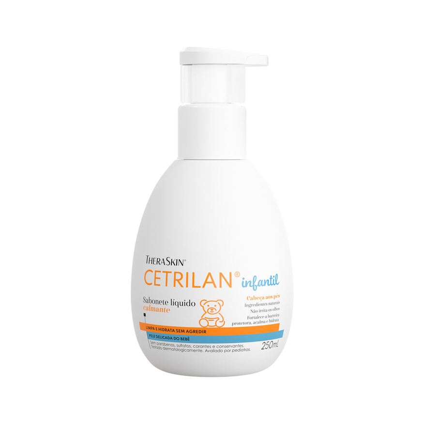 Theraskin Sabonete Líquido Infantil Cetrilan Ingredientes Naturais 250ml