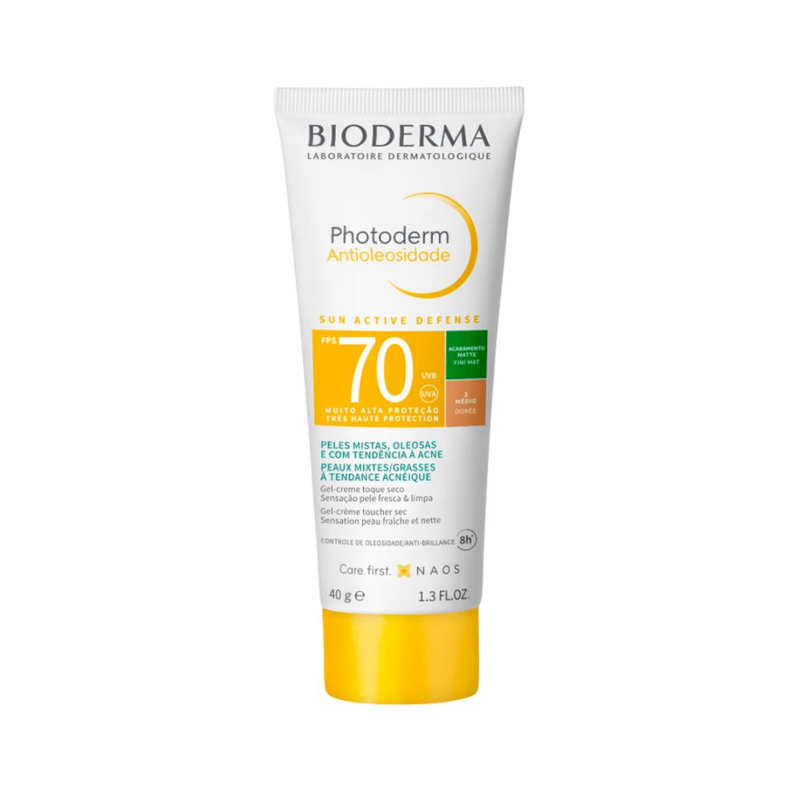 Bioderma Protetor Solar Facial Photoderm Antioleosidade FPS70 Cor 3.0 40g