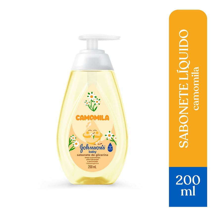 Johnsons Baby Sabonete Líquido Infantil Johnson's Baby Glicerina Camomila 200ml