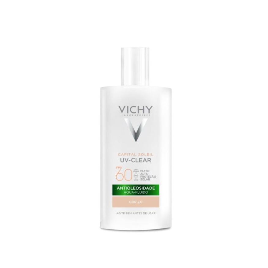 Capital Soleil Protetor Solar Facial Vichy UV-Clear FPS60 Antioleosidade Cor 2.0 40g