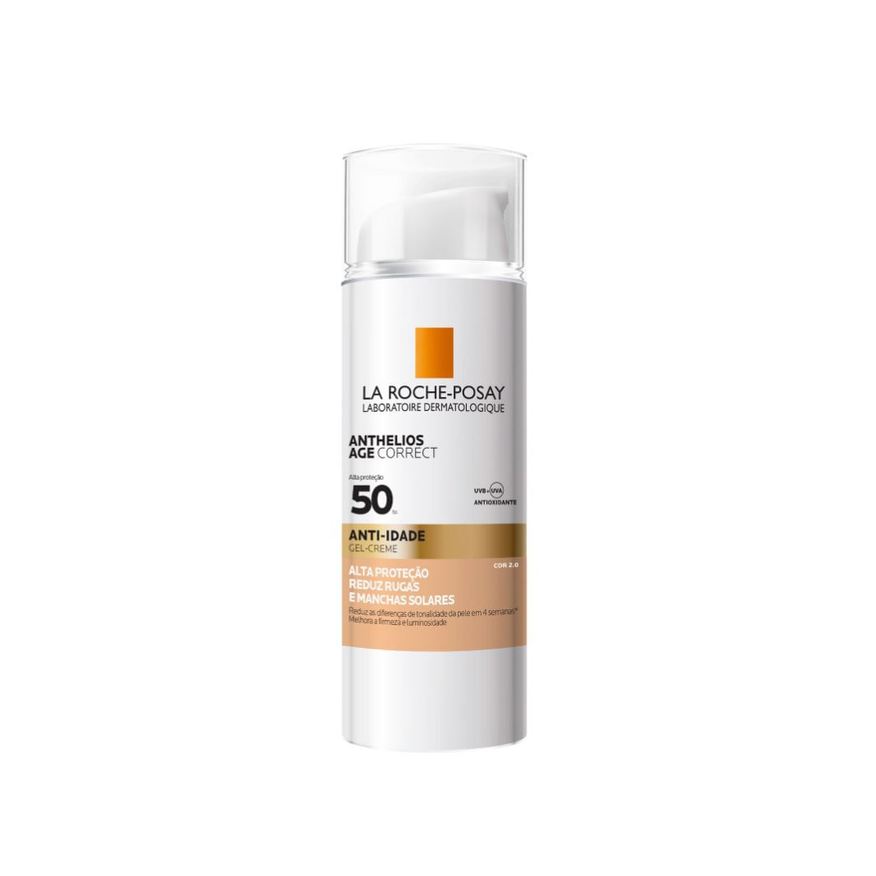 Anthelios Protetor Solar Facial La Roche-Posay Age Correct Anti-idade FPS50 Gel Creme Cor 2.0 50g