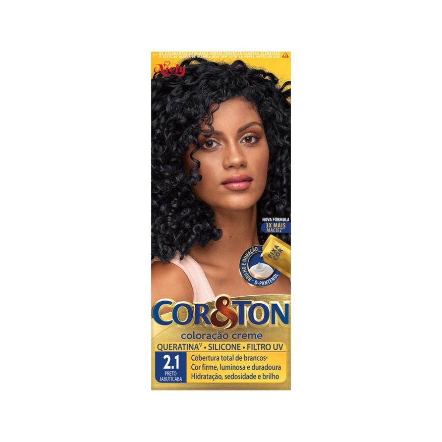 Cor&Ton Tinta Niely 2.1 Preto Jabuticaba