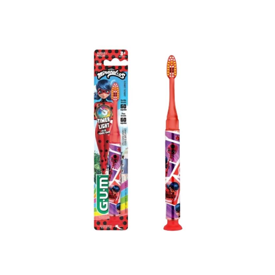 GUM Escova Dental Infantil Miraculous Cerdas Macias 1 Unidade