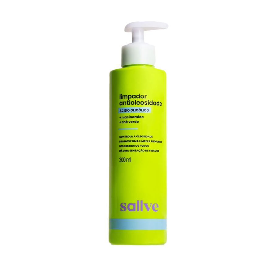 Sallve Limpador Facial Antioleosidade Ácido Glicólico 300ml