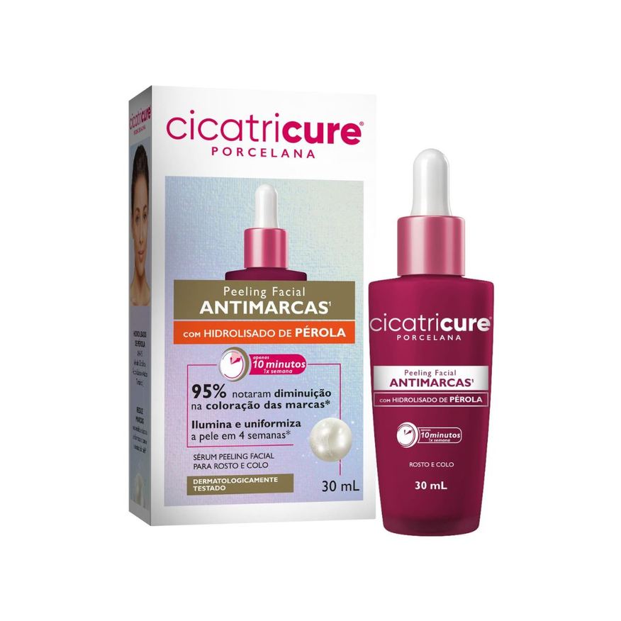 Cicatricure Sérum Facial Porcelana Peeling Antimarcas 30ml