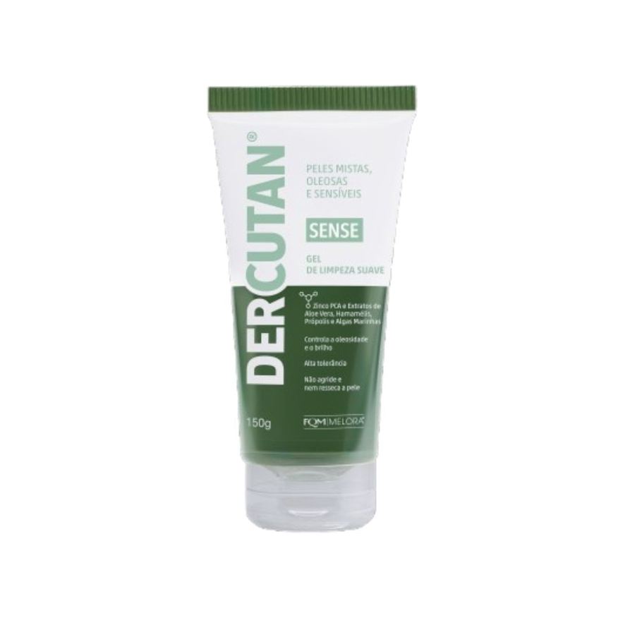 Decrutan Gel de Limpeza Facial Dercutan Sense Suave 150g