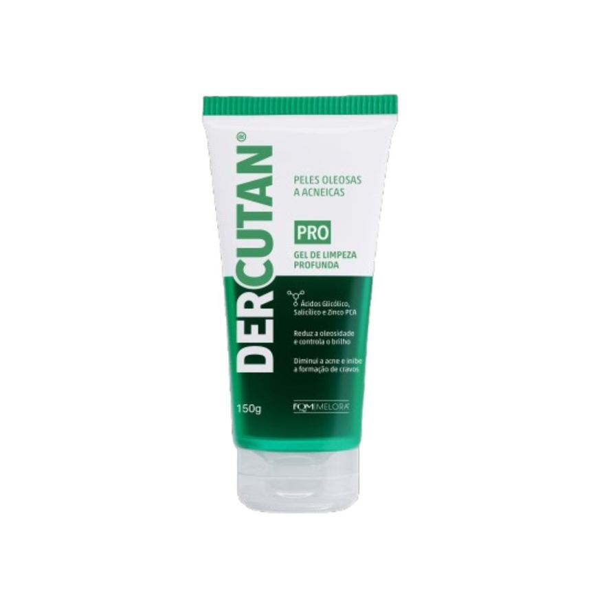 Dercutan Gel de Limpeza Facial Melora Pro Pele Oleosa e Acneica 150g
