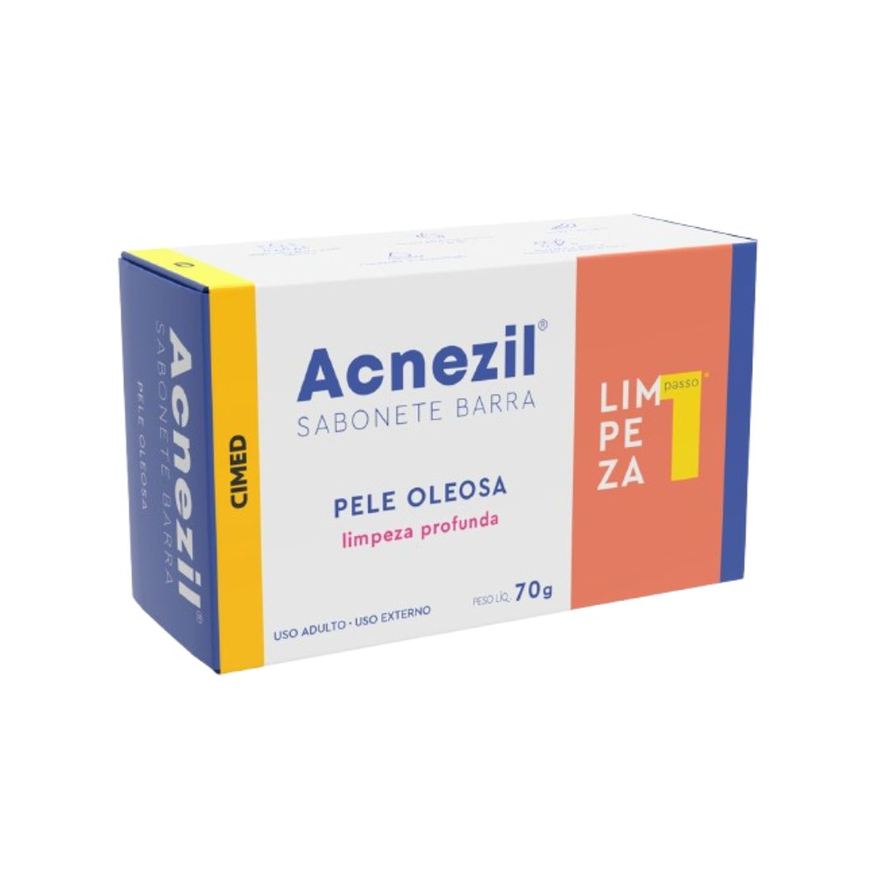 Acnezil Sabonete em Barra Facial Limpeza Profunda Pele Oleosa 70g