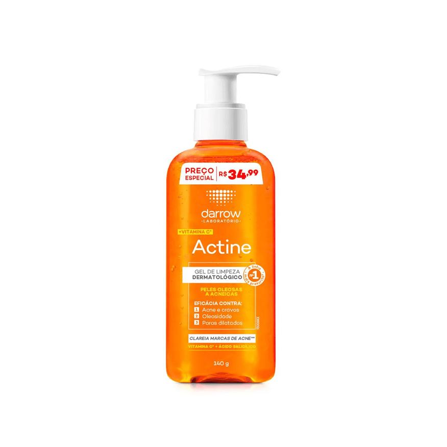 Actine Gel de Limpeza Facial Darrow Antioleosidade 140g