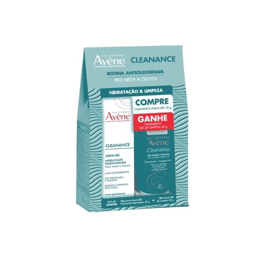 Avene Kit Hidratante Facial Cleanance Avène 70g 1 Unidade + Gel de Limpeza Facial Cleanance Avène 40g 1 Unidade