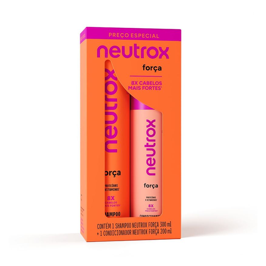 Neutrox Kit Shampoo Força 300ml 1 Unidade + Condicionador Neutrox Força 200ml 1 Unidade