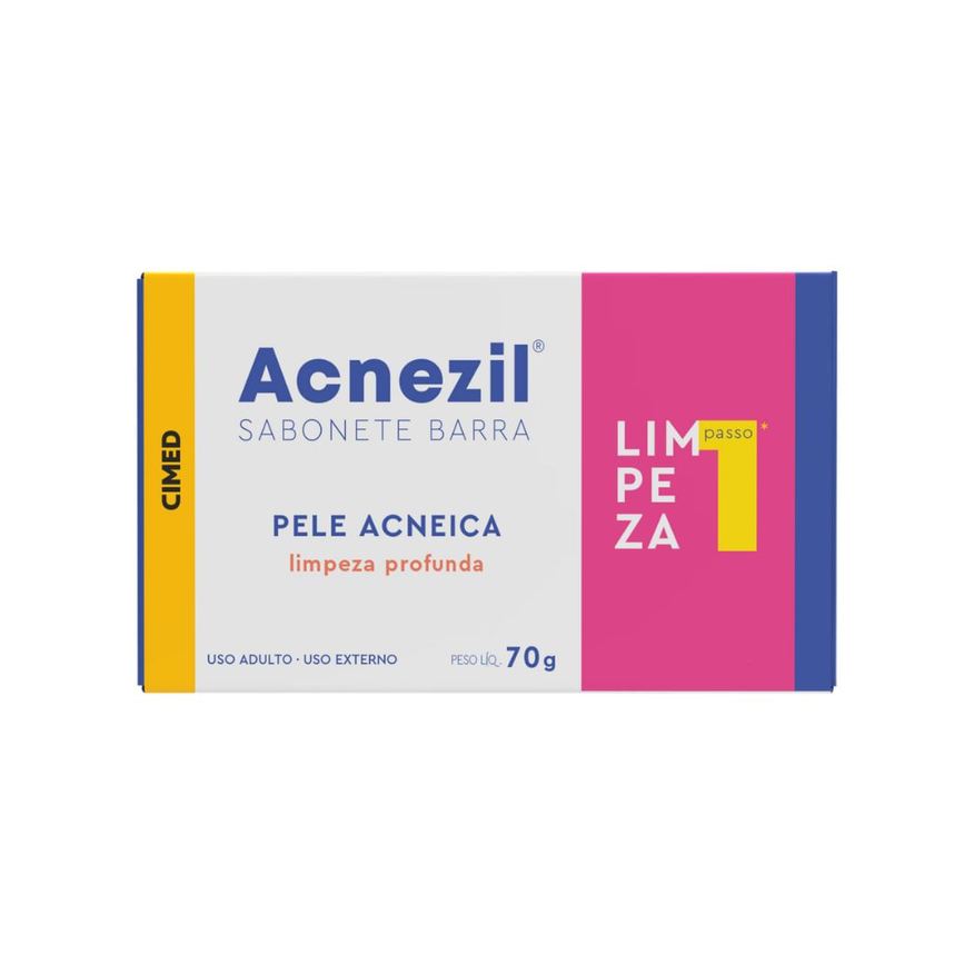 Acnezil Sabonete em Barra Facial Limpeza Profunda 70g