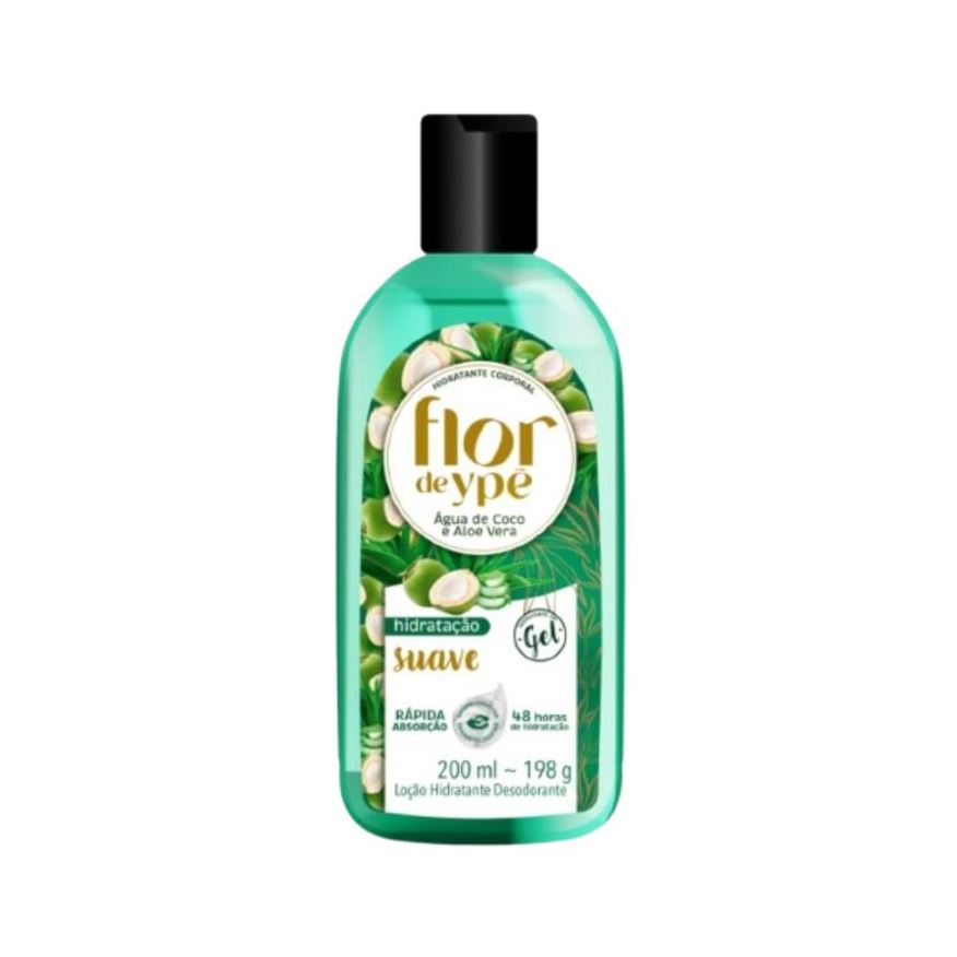 Ype Loção Corporal Flor de Ypê Hidratante Desodorante Água de Coco e Aloe Vera 200ml