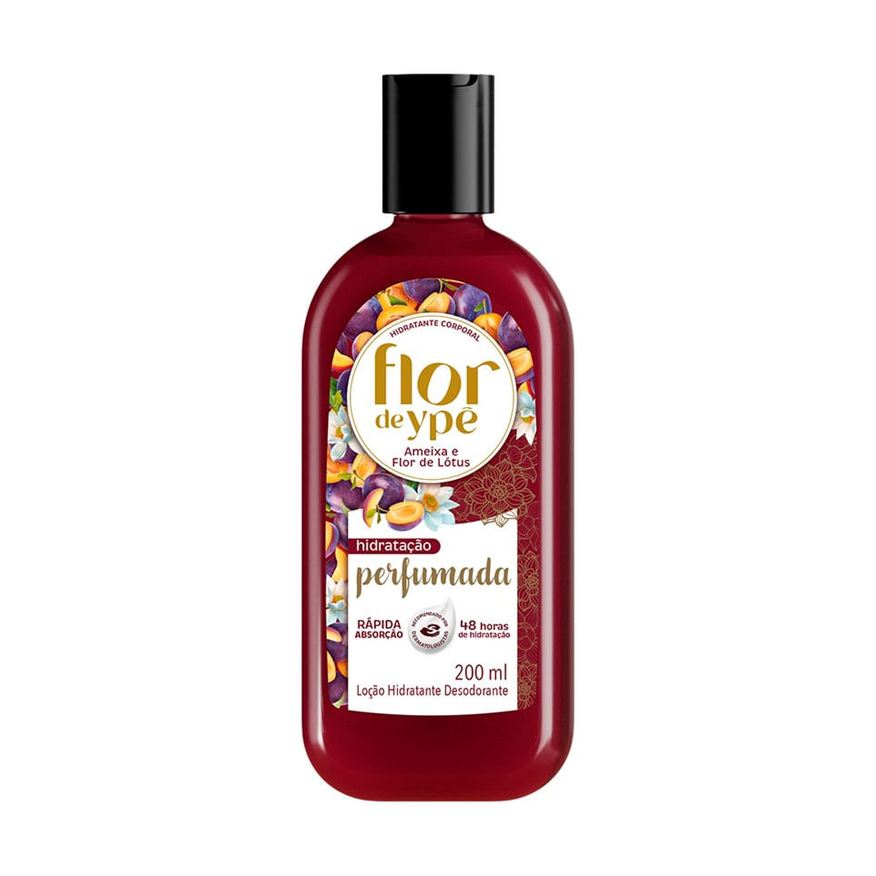 Ype Loção Corporal Flor de Ypê Hidratante Desodorante Ameixa e Flor de Lótus 200ml