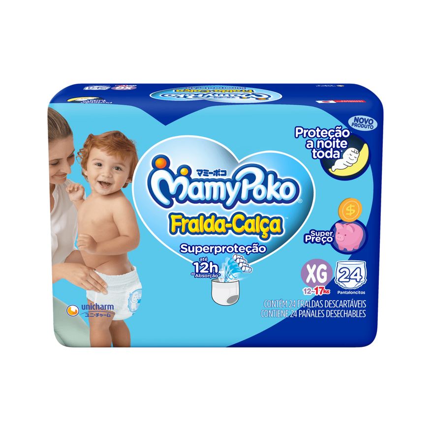 MamyPoko Fralda-Calça Superproteção XG 24 Unidades