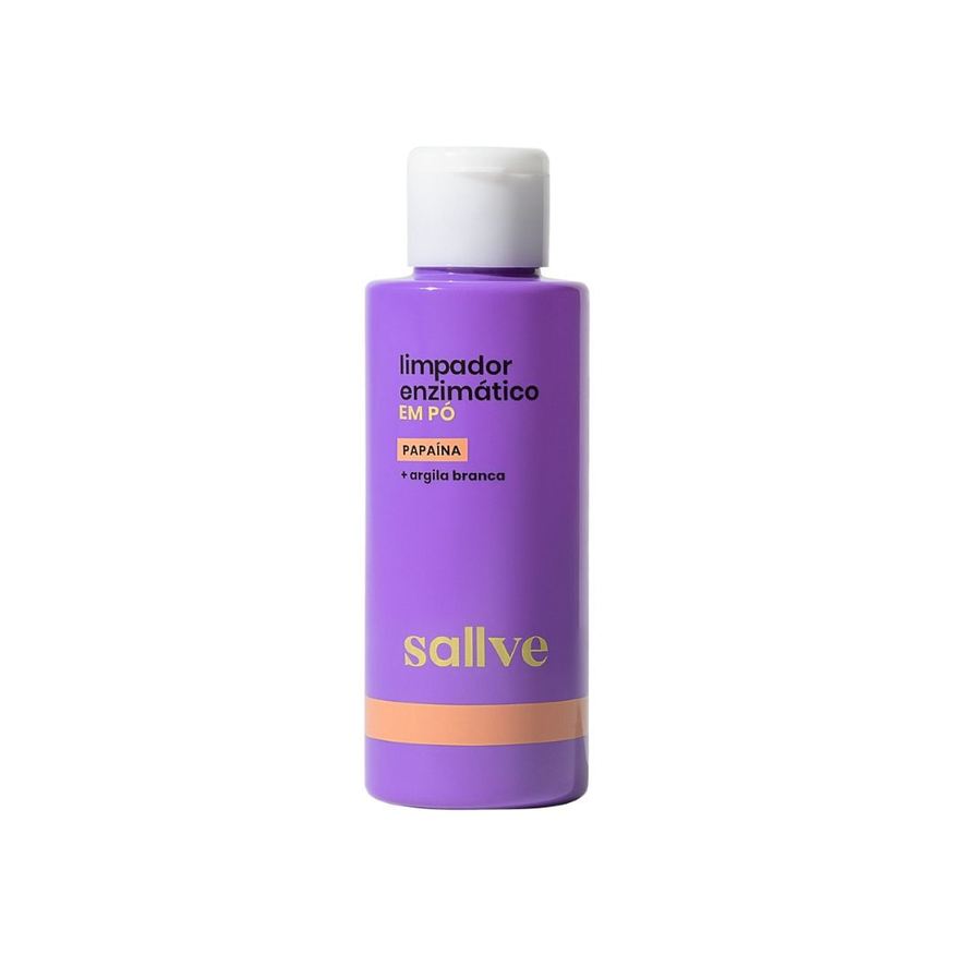 Sallve Limpador Facial Enzimático Papaína e Argila Branca 30g