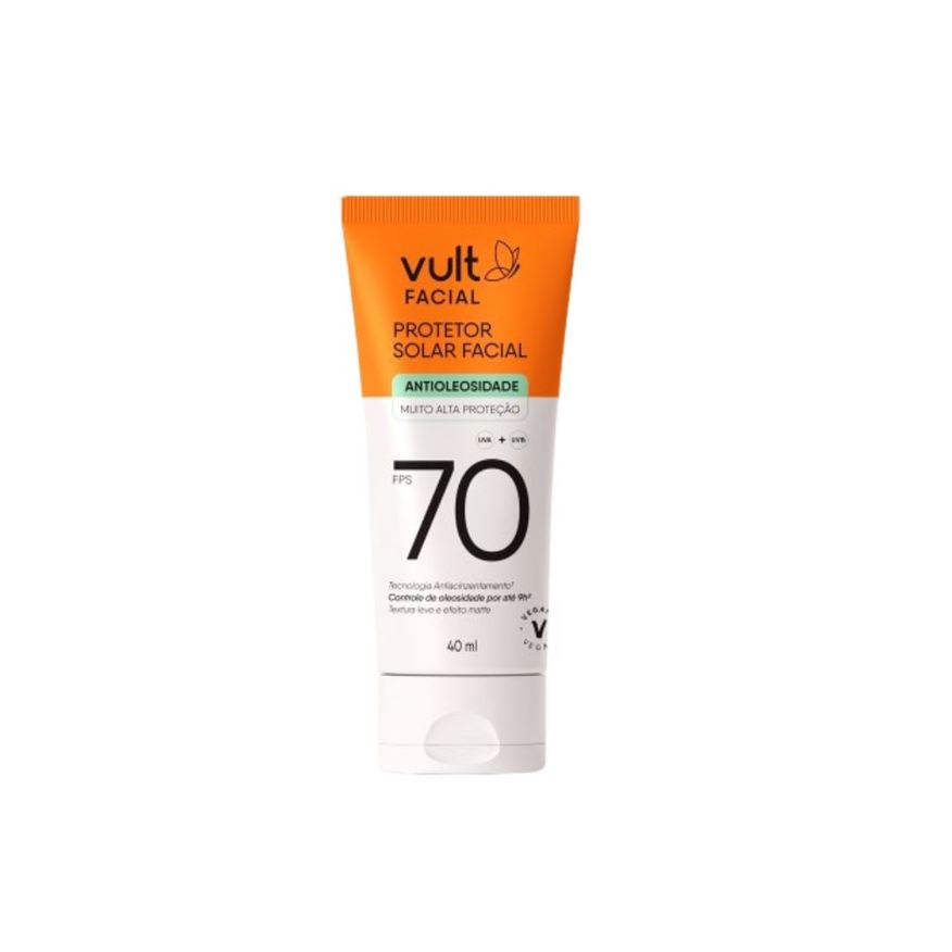 Vult Protetor Solar Facial Antioleosidade e Efeito Matte FPS70 40ml