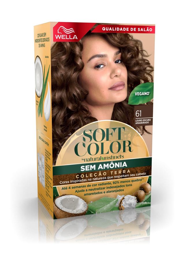 Soft Color Tinta Louro Escuro Amadeirado 61