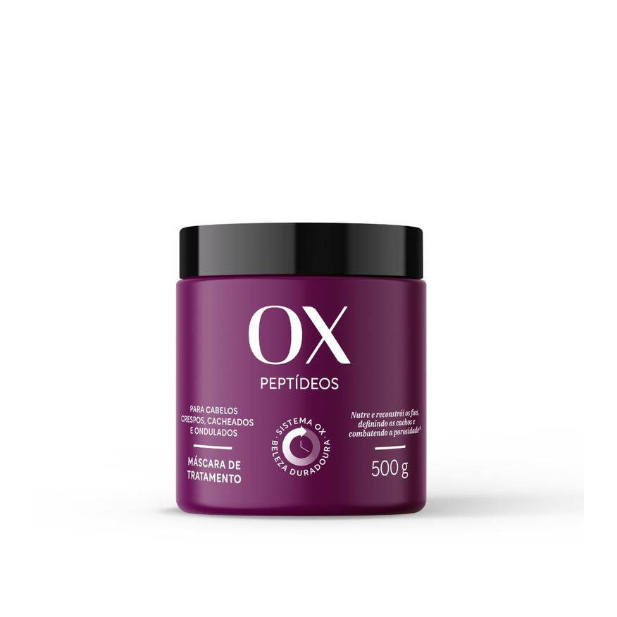 OX Máscara Capilar Peptídeos para Crespos e Cacheados 500g