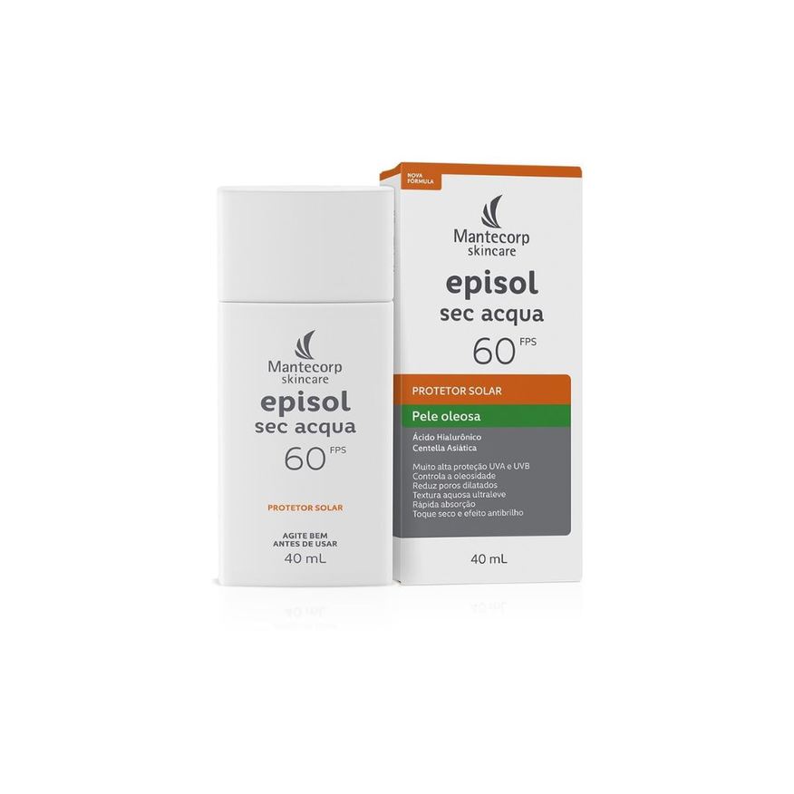 Episol Protetor Solar Facial Sec Acqua FPS60 Incolor 40ml