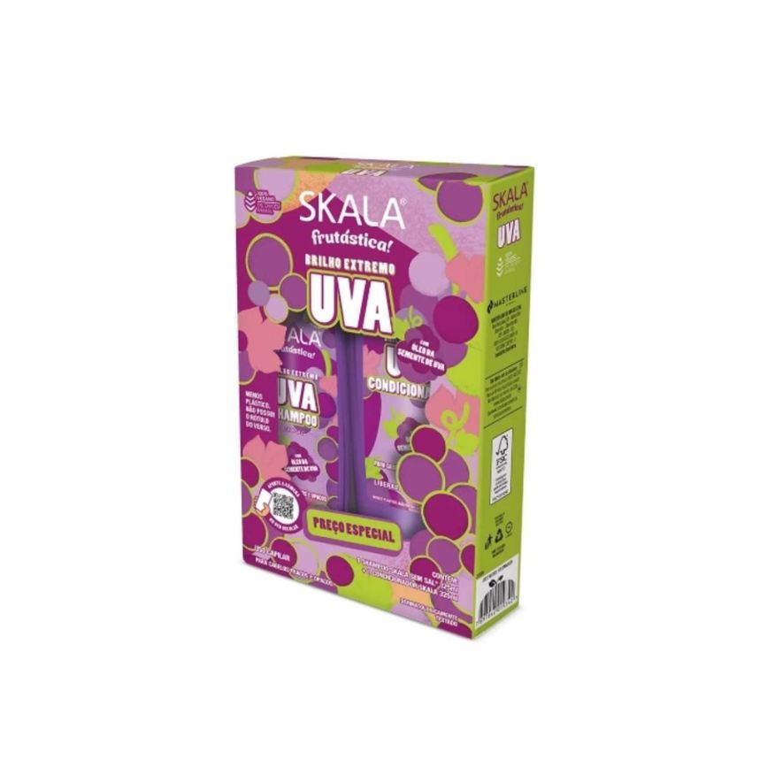 Skala Kit Shampoo Frutástica Uva 325ml 1 Unidade + Condicionador Skala Frutástica Uva 325ml 1 Unidade