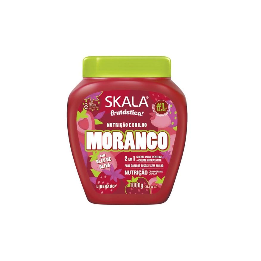 Skala Creme de Tratamento Capilar Frutástica Morango 2 em 1 1kg