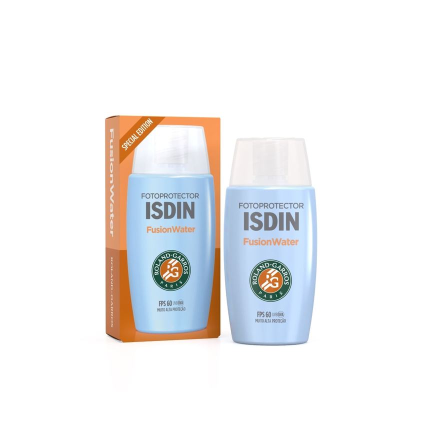 ISDIN Protetor Solar Facial Fusion Water Roland Garros FPS60 50ml