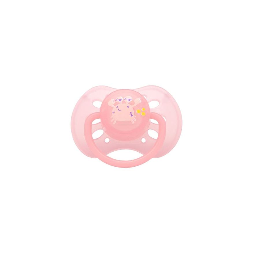 Lolly Chupeta Kinddy Oceano Ortodôntica +6 meses Silicone Rosa Tamanho 2 1 Unidade