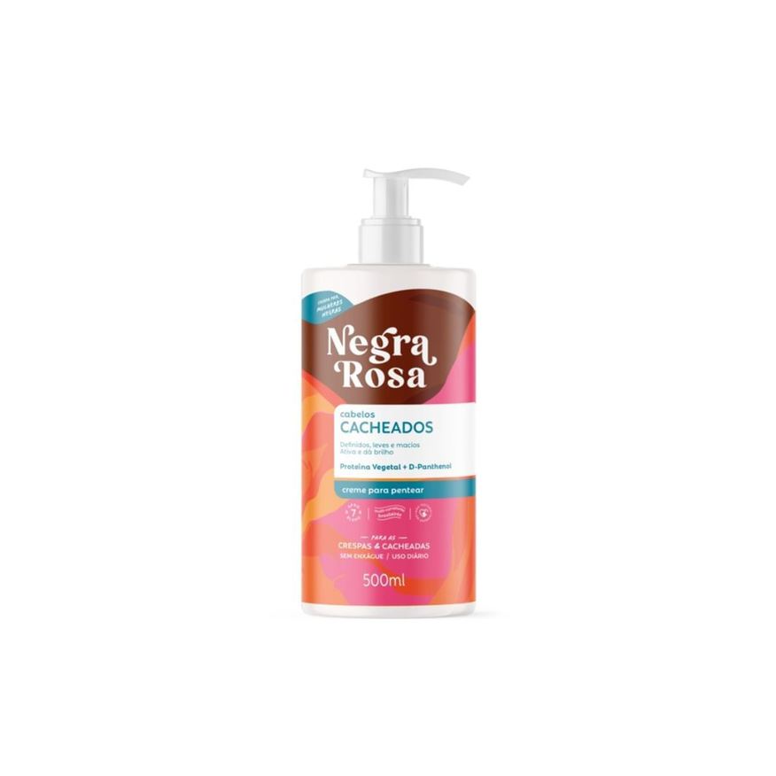 Negra Rosa Creme Para Pentear Cabelos Cacheados 500ml