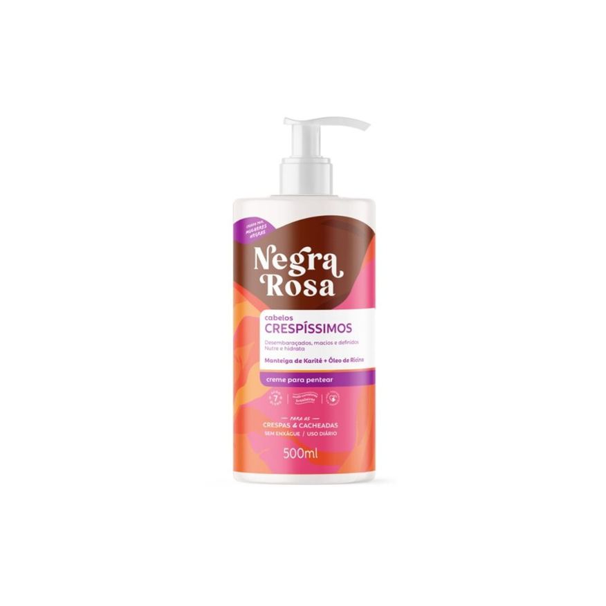 Negra Rosa Creme Para Pentear Cabelos Crespíssimos 500ml